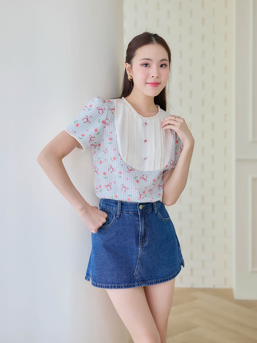 La Ribbon Cute Blouse ภาพที่ 1