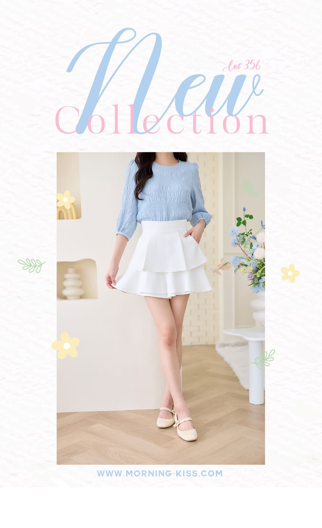 Lily White Ruffle Short ภาพที่ 1