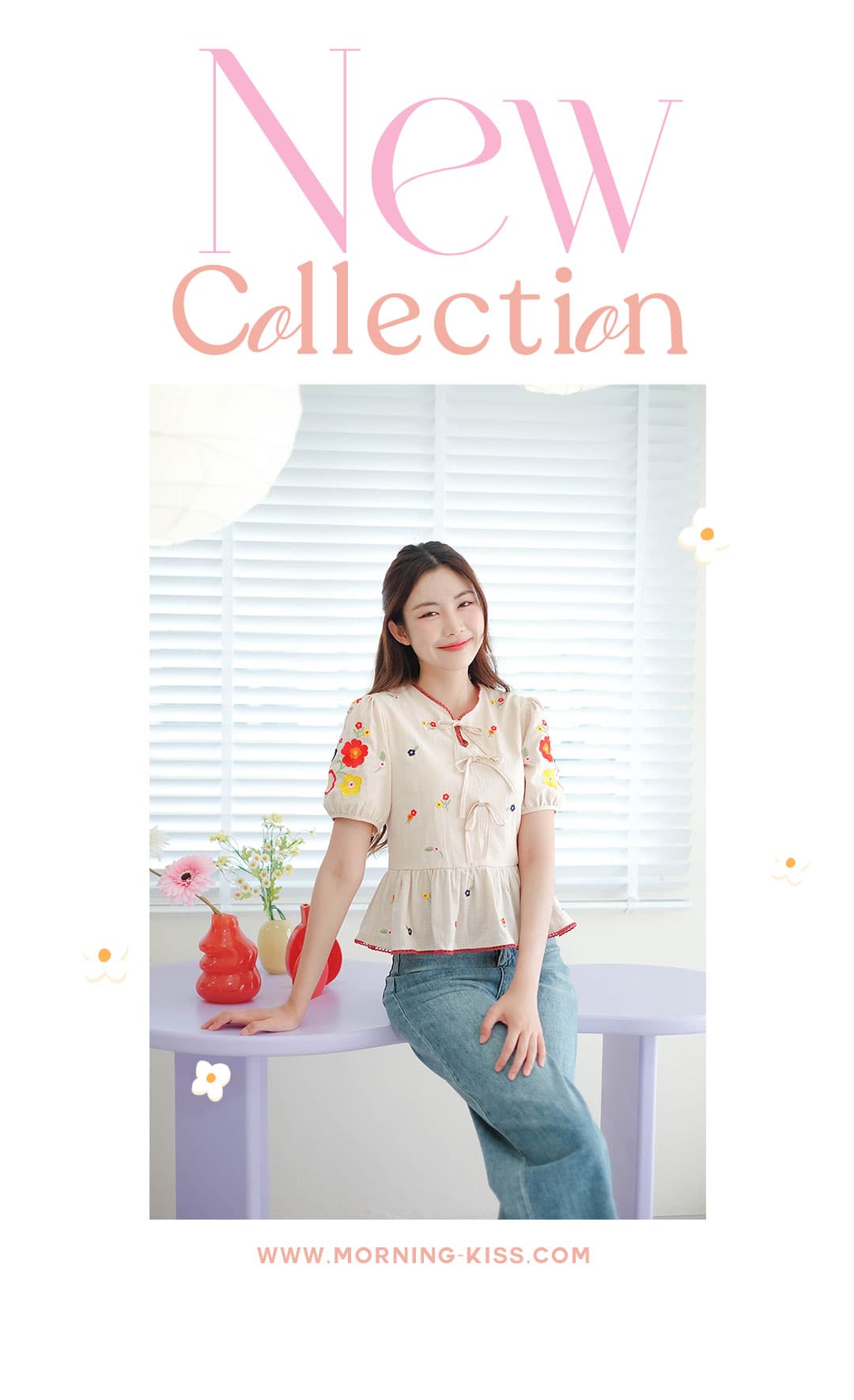 Spring Floral Vanilla Blouse ภาพที่ 1