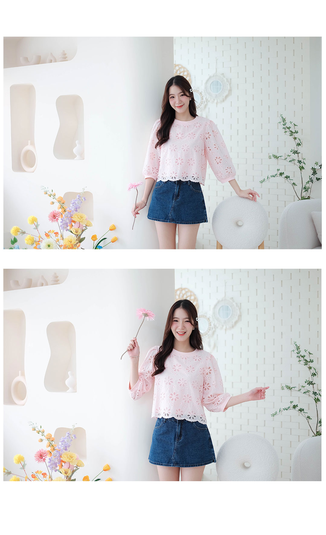 07 314 Alice Pink Lace Crop 07-314-alice-pink-lace-crop